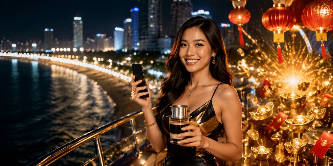 Người dùng tại Nha Trang nhận thưởng đỏ trong không khí cà phê Việt Nam truyền thống